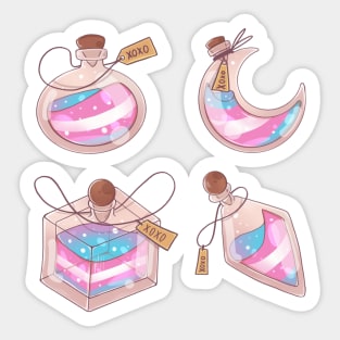 LGBT trans potions sticker set Sticker